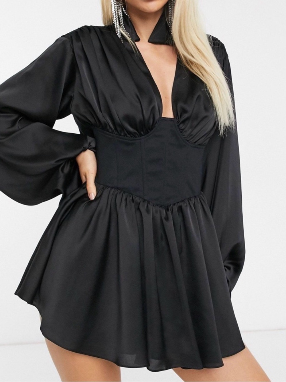 ASOS Cowl Back Satin Romper size 10 NWT